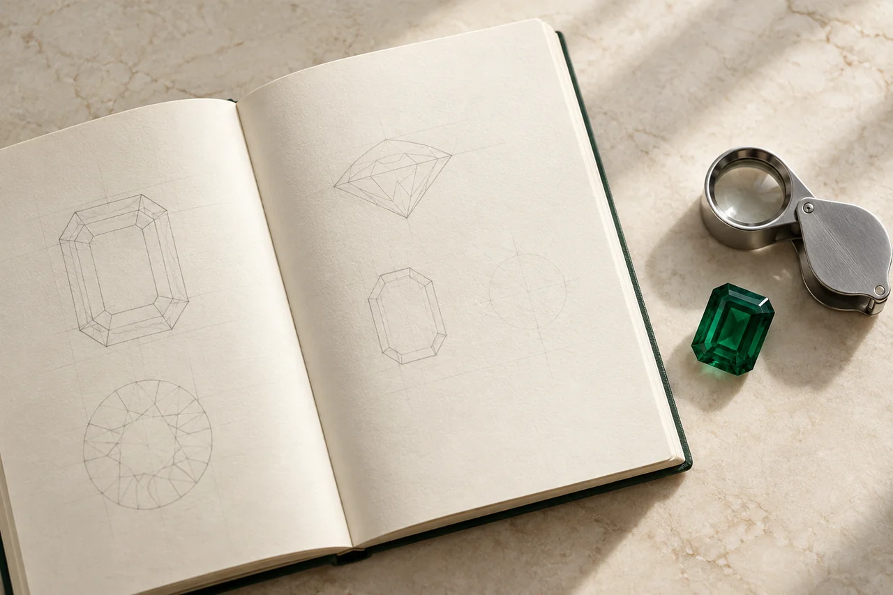 Artistic research notebook still life; no actual reports or results depicted